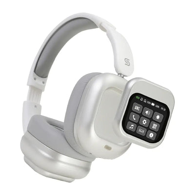 سماعات الرأس  Porodo Soundtech TouchWave المزودة بتقنية إلغاء الضوضاء النشط سماعات الرأس  300 مللي أمبير في الساعة / بلوتوث  أبيض