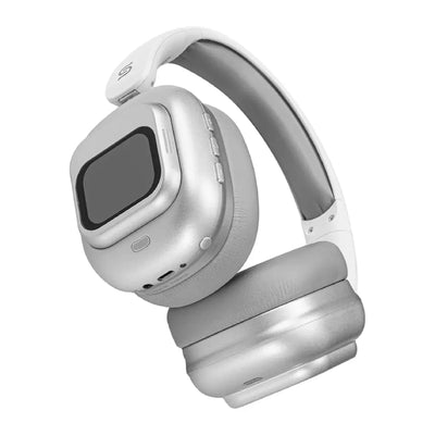 سماعات الرأس  Porodo Soundtech TouchWave المزودة بتقنية إلغاء الضوضاء النشط سماعات الرأس  300 مللي أمبير في الساعة / بلوتوث  أبيض