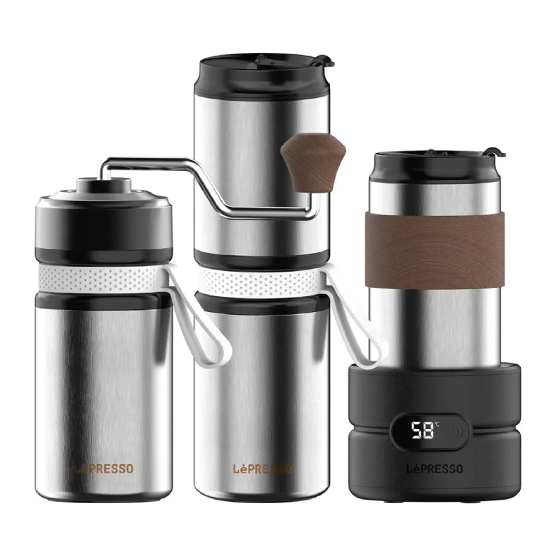 مجموعة خارجي LePresso Grindo Quattro 4 في 1 خارجي - فضي