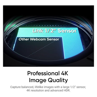 ويب كاميرا  Insta360 Link 2 PTZ 4K ويب كاميرا  4K UHD / يو اس بي أسود جرافيت
