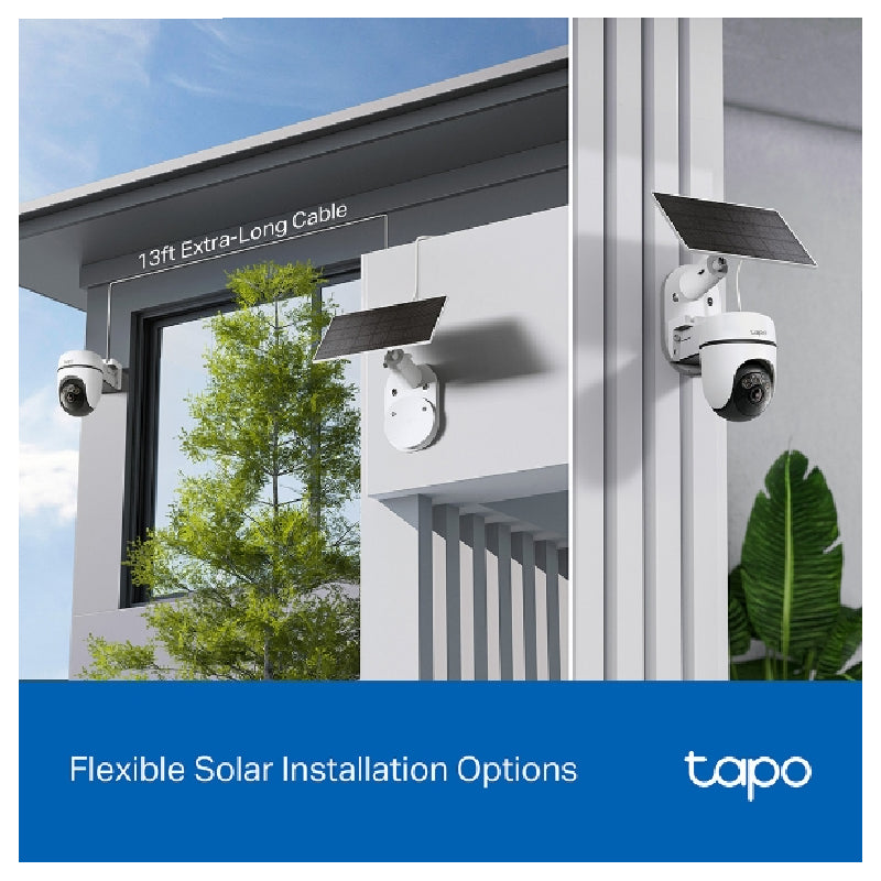 TP-Link Tapo C610 KIT Solar-Powered Pan/Tilt Security Camera Kit - 2304 × 1296 / 2.4 GHz - White
