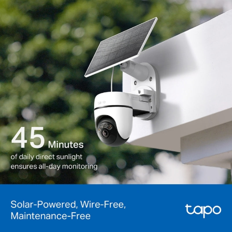 TP-Link Tapo C610 KIT Solar-Powered Pan/Tilt Security Camera Kit - 2304 × 1296 / 2.4 GHz - White