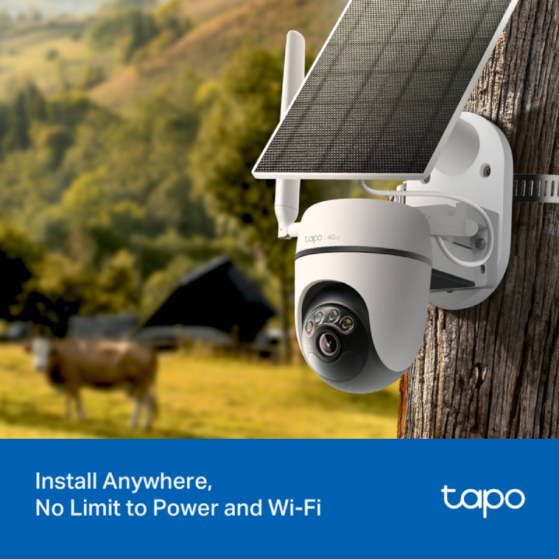 TP-Link Tapo C615G KIT Solar-Powered Pan/Tilt Security Camera Kit - 2304 × 1296 / 4G - White