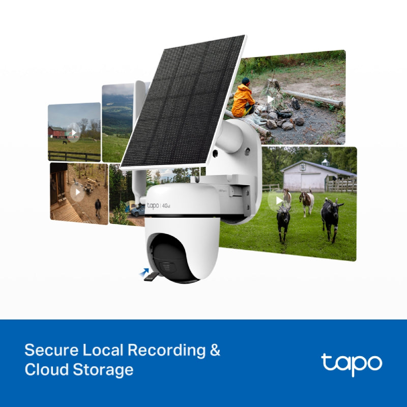 TP-Link Tapo C615G KIT Solar-Powered Pan/Tilt Security Camera Kit - 2304 × 1296 / 4G - White