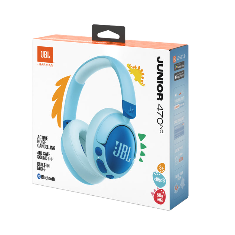 سماعات الرأس  لاسلكي  JBL Junior 470NCسماعات الرأس  على الأذن  بلوتوث  أزرق