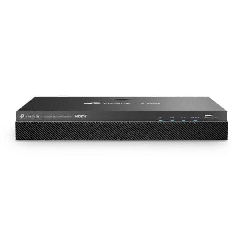 تي بي لينك NVR2008H-8MP VIGIفيديو  الشبكة  بـ 8 قنوات مع PoE+ - RJ-45 / يو اس بي .0 / ساتا  أسود