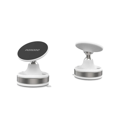Porodo 360° Rotatable Adjustable Magnetic Vacuum Suction Holder - White