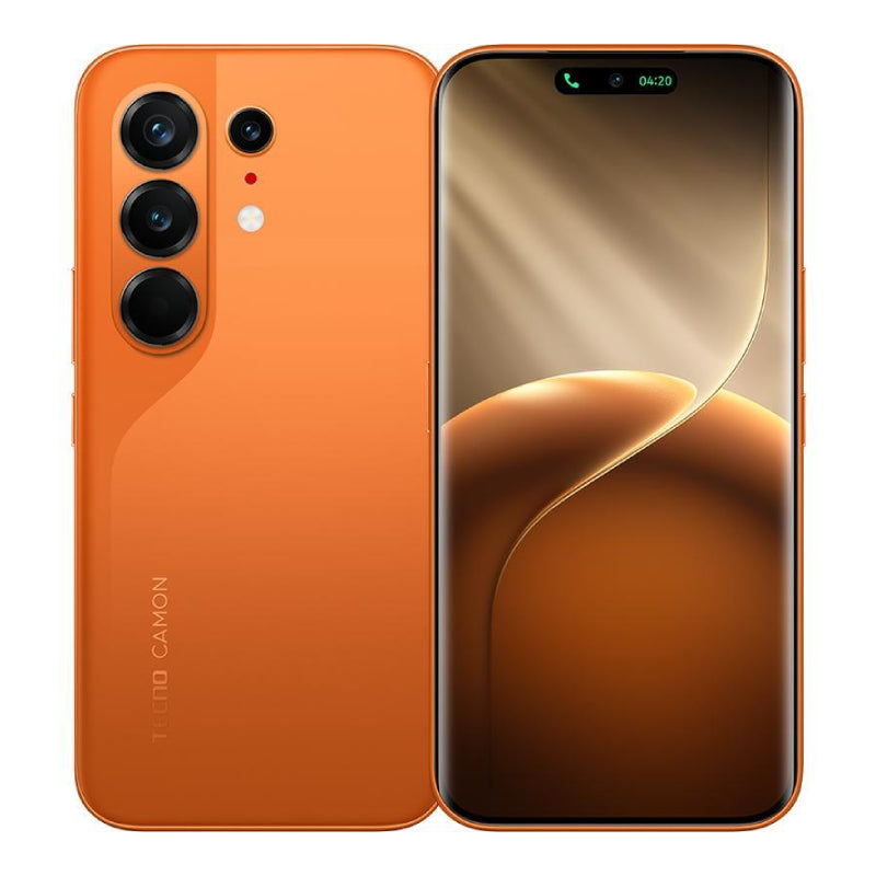 Pre-Order Tecno Camon 50 Ultra - 12GB / 256GB / 6.78" Curved AMOLED / 5G / Luminous Orange - Mobile
