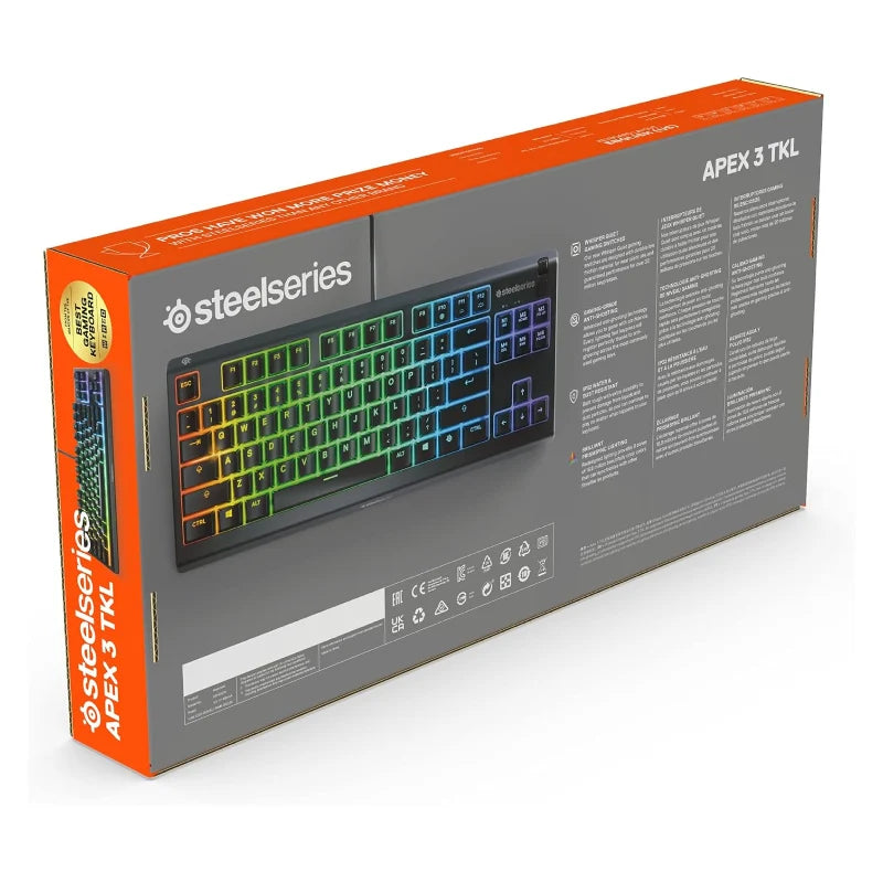 SteelSeries Apex 3 TKL Gaming Keyboard - Wired / RGB / Black + HyperX Pulsefire Mat Gaming Mouse Pad - Medium / Black + Redragon H510 ZEUS Gaming Headset - Over-Ear / 3.5mm / Black + Redragon M816-RGB Wired Gaming Mouse - Black - Bundle Offer
