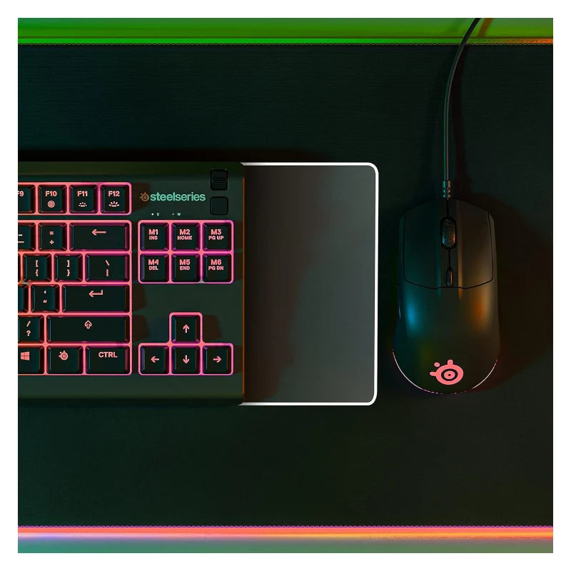 SteelSeries Apex 3 TKL Gaming Keyboard - Wired / RGB / Black + HyperX Pulsefire Mat Gaming Mouse Pad - Medium / Black + Redragon H510 ZEUS Gaming Headset - Over-Ear / 3.5mm / Black + Redragon M816-RGB Wired Gaming Mouse - Black - Bundle Offer
