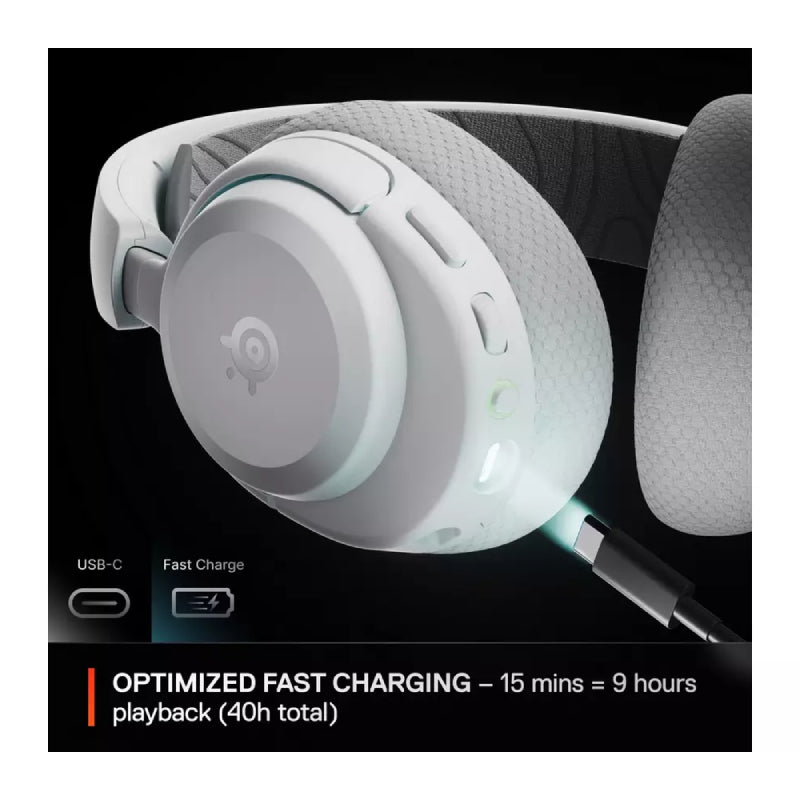 سماعة رأس  الألعاب  SteelSeries Arctis نوفا سماعة رأس  لاسلكي  أبيض