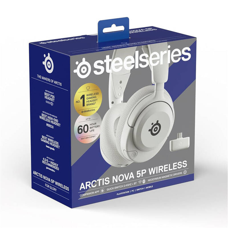 سماعات الرأس  الألعاب  SteelSeries Arctis نوفا سماعات الرأس  لاسلكي  أبيض