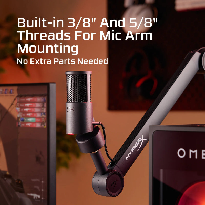 ميكروفون الألعاب  HyperX SoloCast 2 يو اس بي ميكروفون  أسود