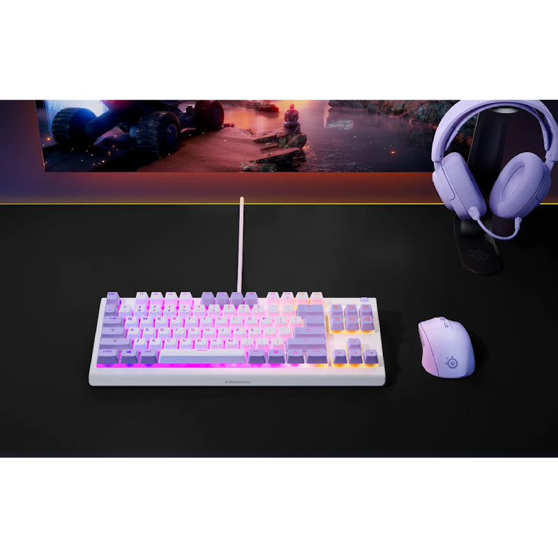 SteelSeries Apex 3 TKL الألعاب لوحة مفاتيح  - بسلك / RGB / أميثيست