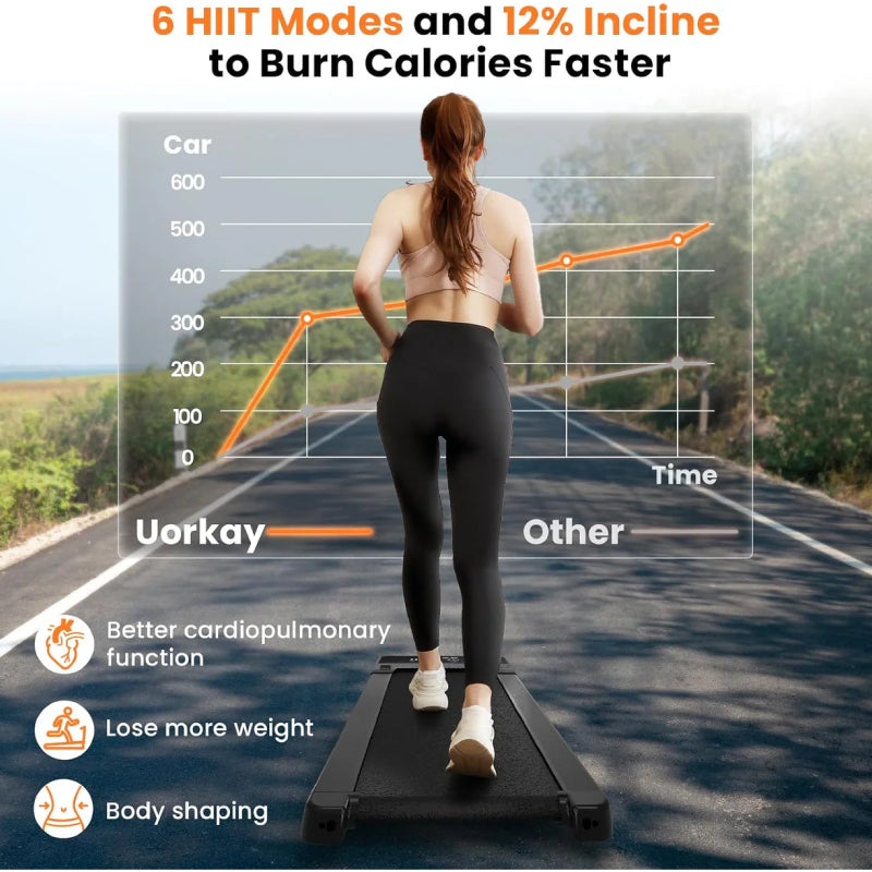 Black Bull 12% Auto Incline walking Treadmill - Black