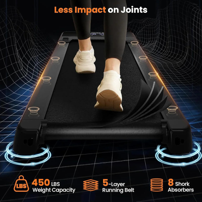 Black Bull 12% Auto Incline Walking Pad Treadmill - Black