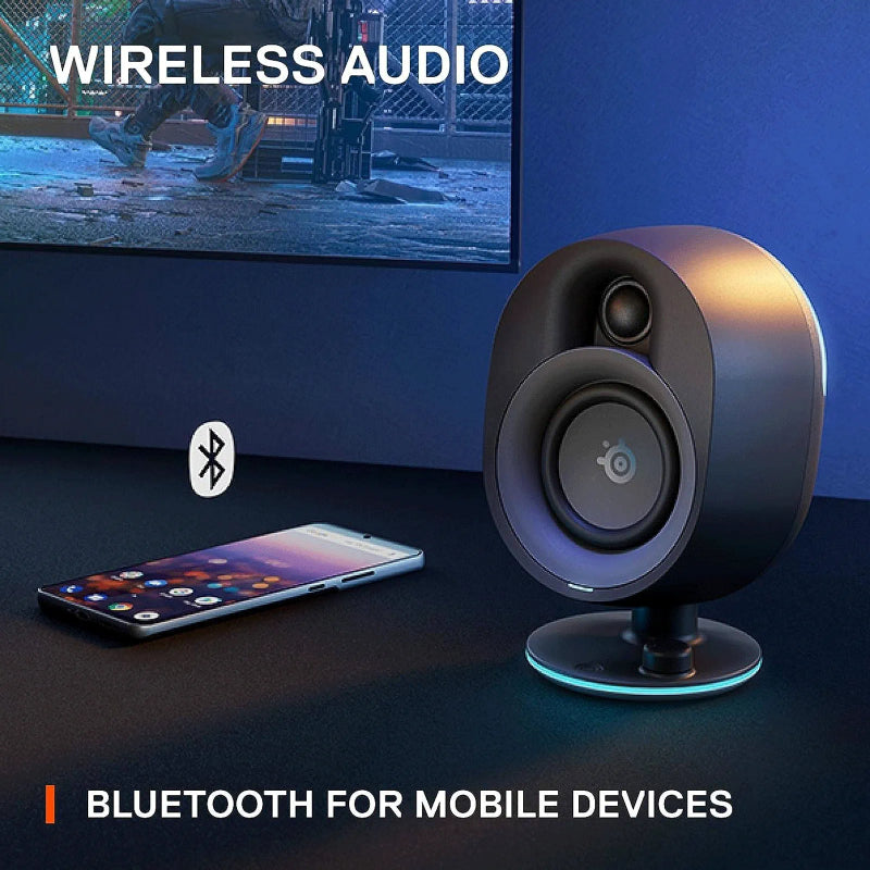 الألعاب SteelSeries Arena 7 المزود بمضخم صوت قوي نظلم  بلوتوث  بسلك  أسود