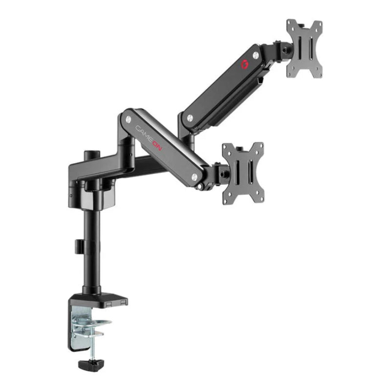 GameOn GO-5450 Pole-Mounted Gas Spring Dual Monitor Arm - 17"-32" / Black