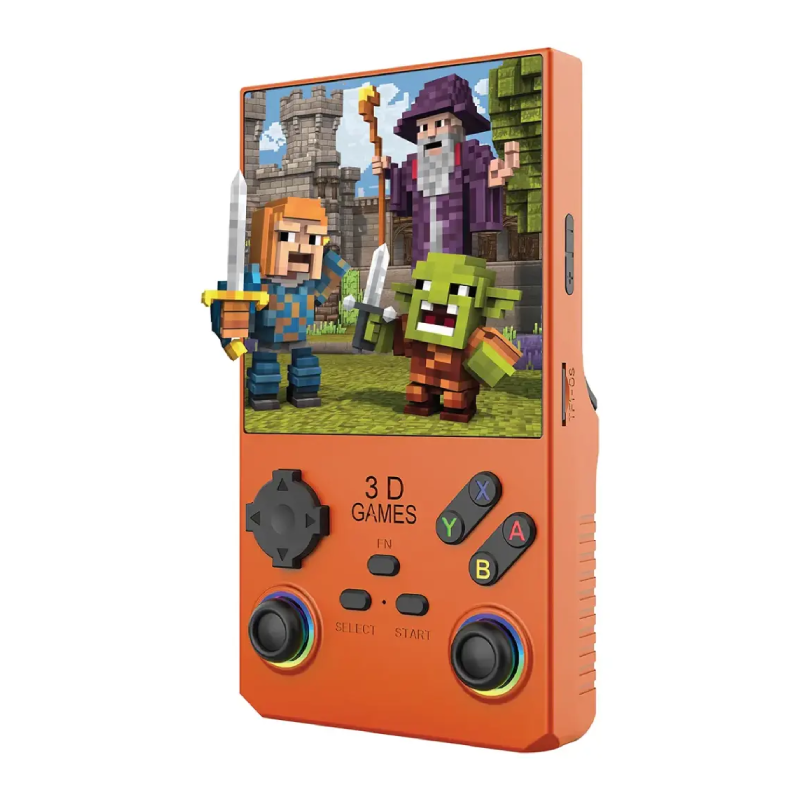 Porodo 4 Square Retro Handheld Gaming Console - 4.0" IPS / 4000mAh / Orange