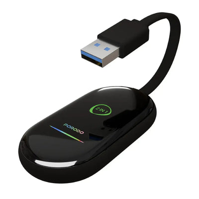 Porodo Play-X Wireless CarPlay Adapter - Wi-Fi / Bluetooth / Black
