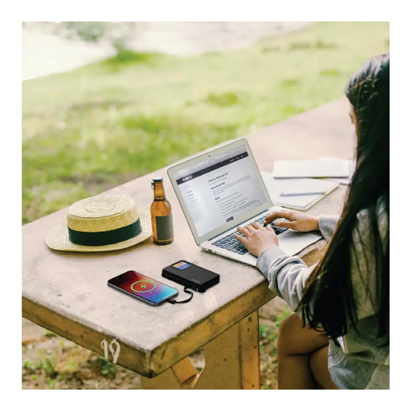 Porodo Pocket Router with Power Bank - 10,000mAh / 4G LTE/WiFi 6 / USB-C / Black