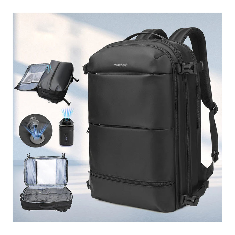 TIGERNU T-B9831 Vacuum Backpack with Pump - Black