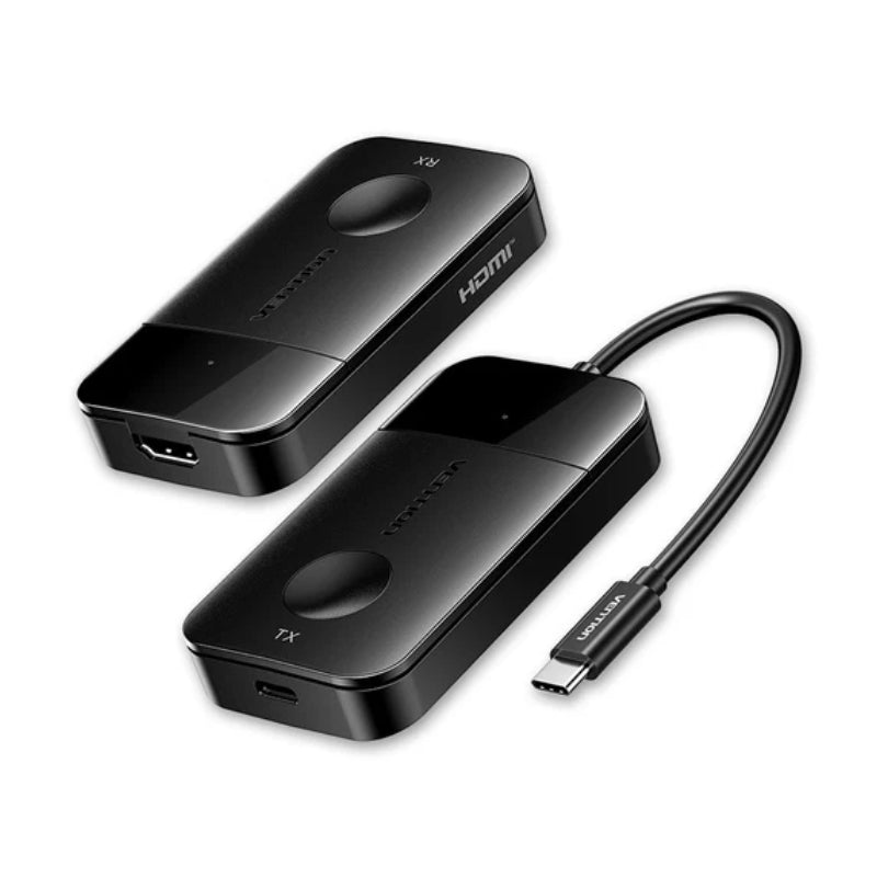 Vention Wireless USB-C to HDMI Transmitter and Receiver - Black