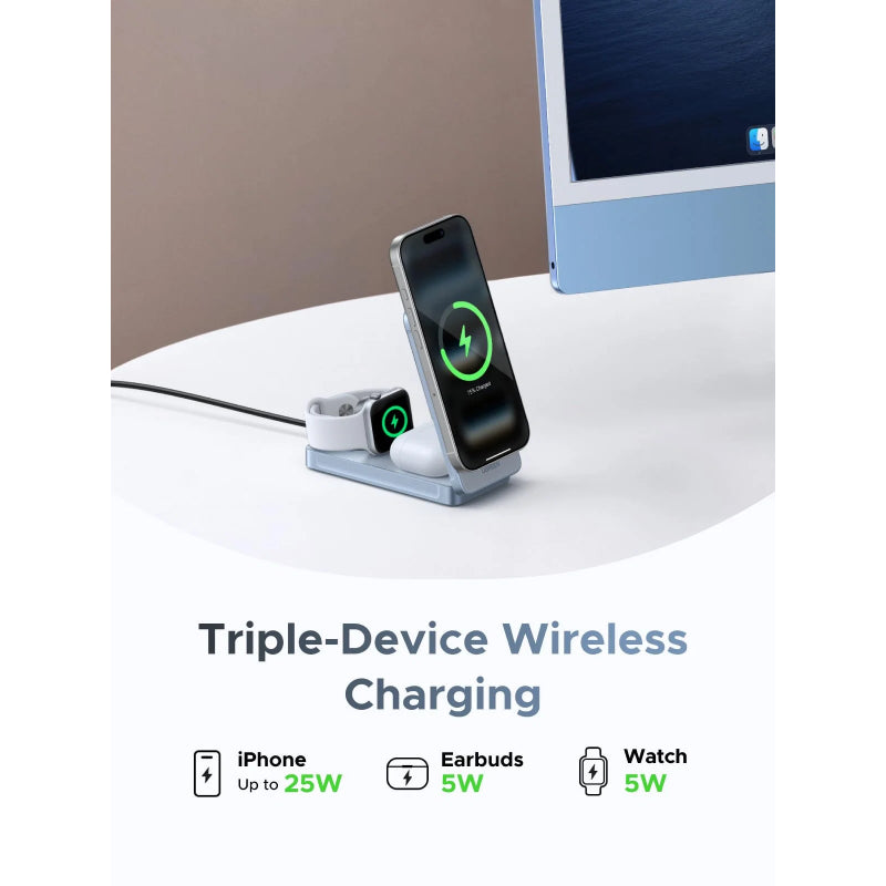 UGREEN MagFlow 3-in-1 Magnetic Wireless Charger - 25W / USB-C