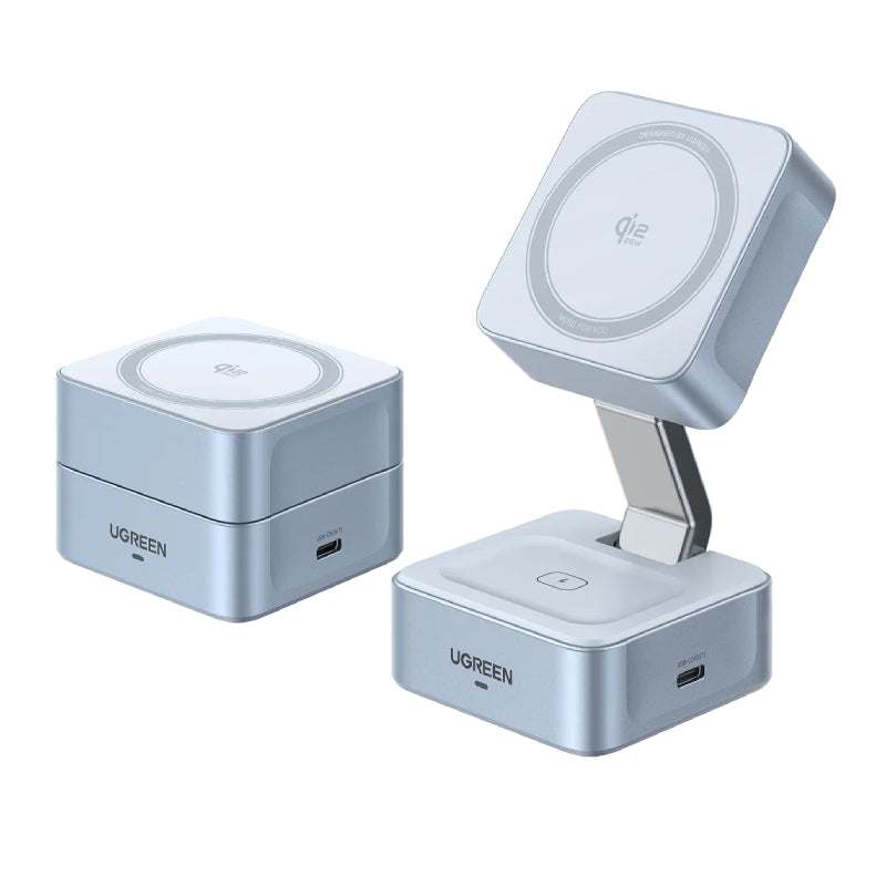 UGREEN MagFlow 2-in-1 Magnetic Wireless Charger - 25W / USB-C