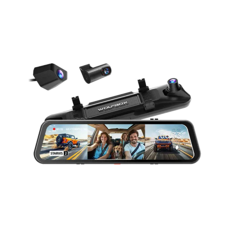 WOLFBOX G900 Pro 4K smart Dash Cam with GPS - Wi-Fi / Black