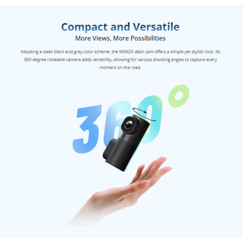 DDPAI MINI 2X Dash Cam - 2K QHD / Wi-Fi / Type-C