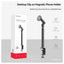 Earldom Desktop Clip on Magnetic Phone Holder Stable Grip - Black
