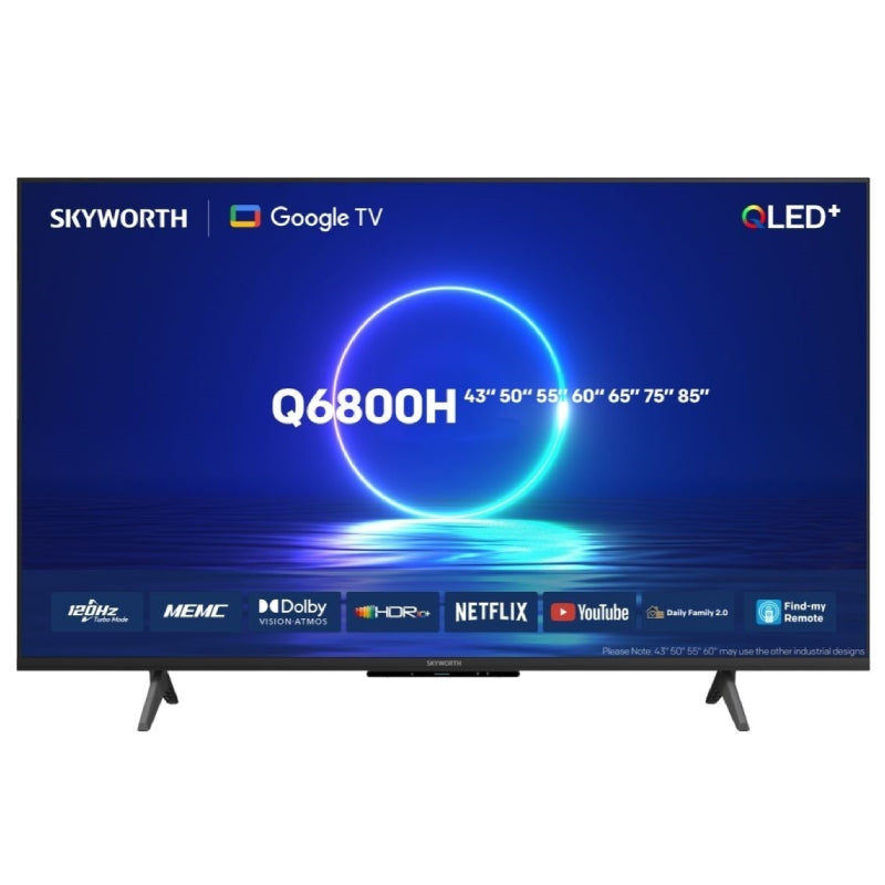 Skyworth UHD-4K Android Smart TV - 50" QLED / 120Hz / HDMI / LAN / USB / Google TV