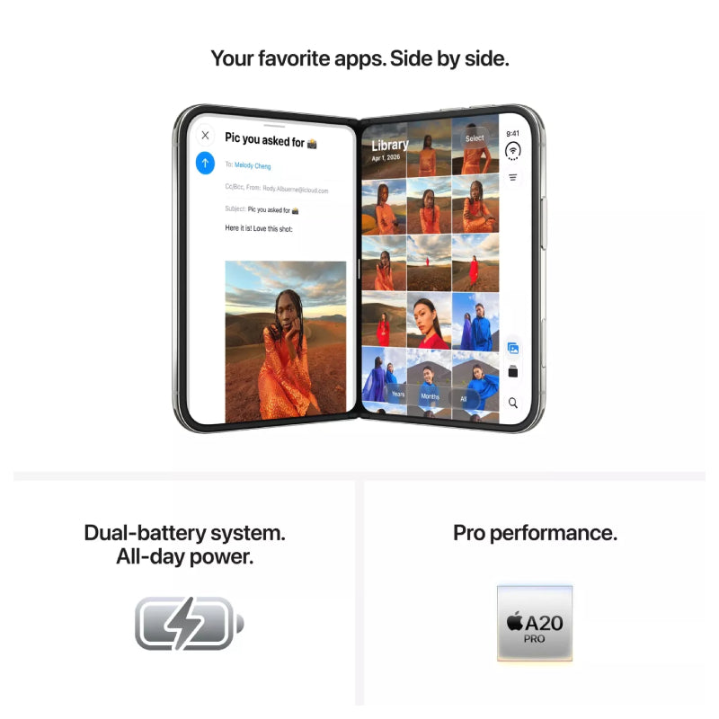 Apple iPhone Duo - 1TB / 7.6" Inner Display / 5.4" Outer Display / Star White / Middle East Version