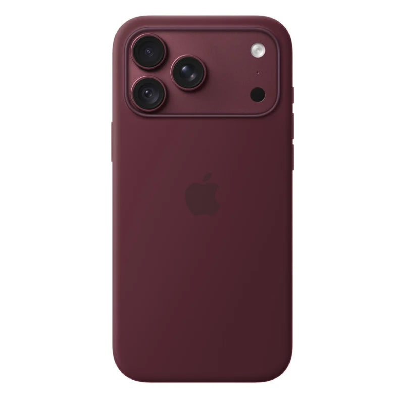 Apple iPhone 18 Pro Max - 256GB / Silver / 5G / 6.9" / Middle East Version + Apple iPhone 18 Pro Max Silicone MagSafe Case - Burgundy + Apple iPhone FineWoven MagSafe Wallet - Navy - Bundle Offer