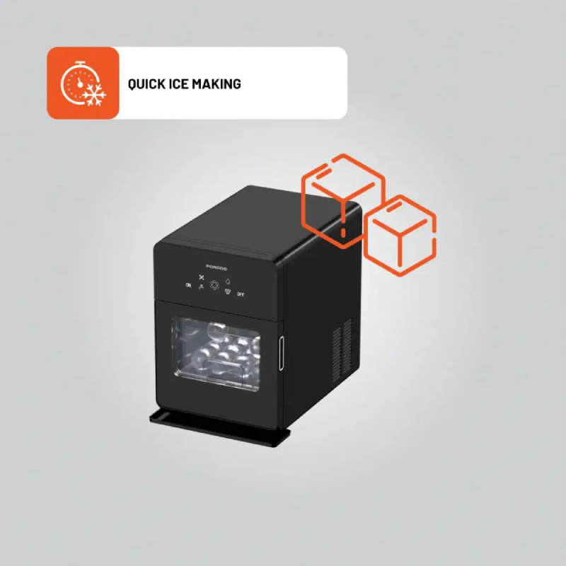 Porodo Lifestyle Sphere Ice Machine - 1.6L / Black