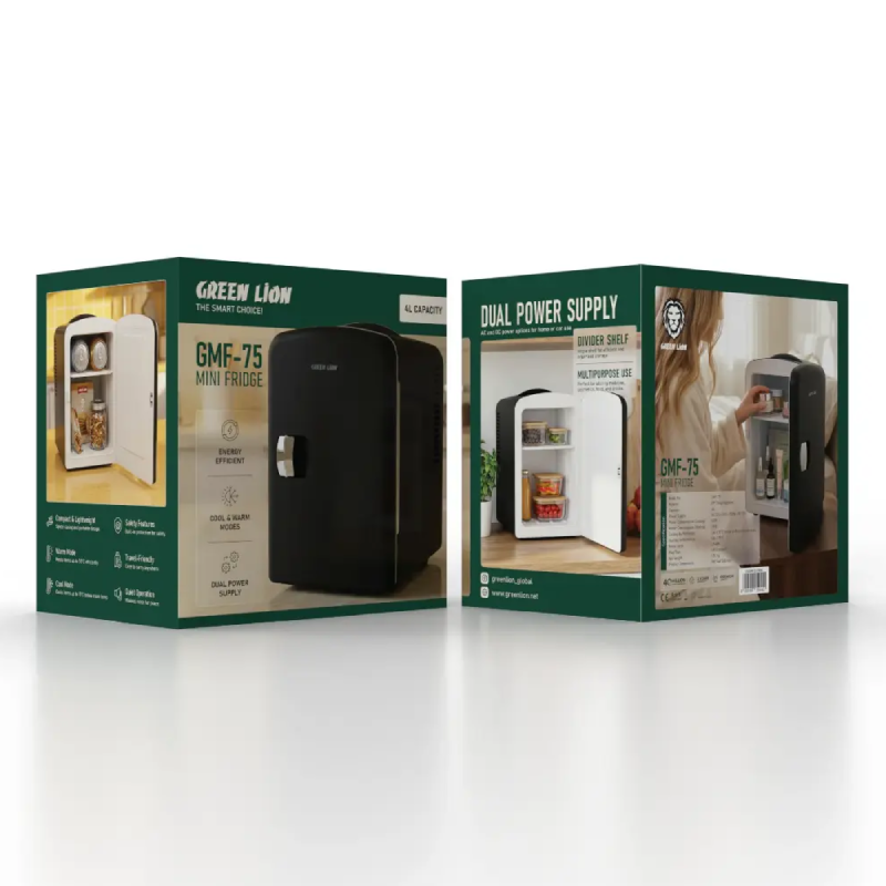Green Lion GMF-75 Mini Fridge - 42W / 4L / Black