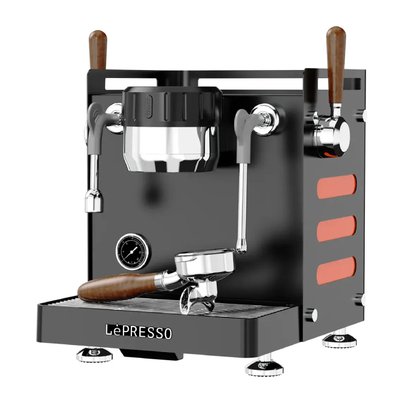LePresso Commercial Bellissimo Triple Boiler Coffee Machine with Dual Italian Pump - Black