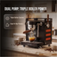 LePresso Commercial Bellissimo Triple Boiler Coffee Machine with Dual Italian Pump - Black