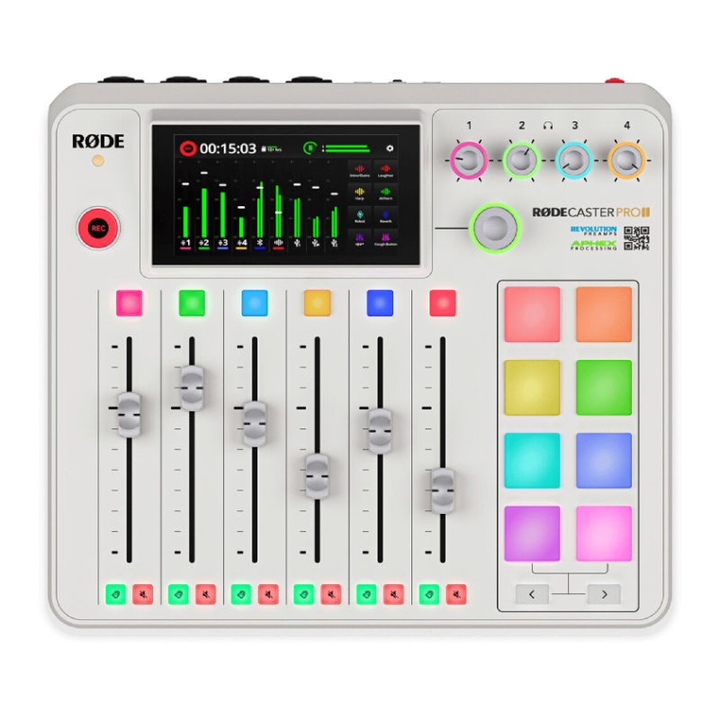 RODE RODECaster Pro II Integrated Audio Production Studio - White