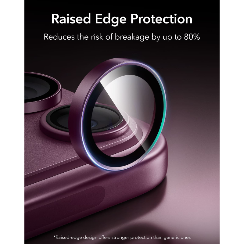 ESR Armorite Camera Lens Protector For Apple iPhone 18 Pro /Apple iPhone 18 Pro Max - Red