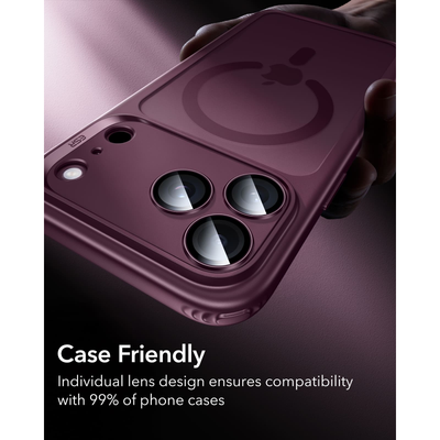 ESR Armorite Camera Lens Protector For Apple iPhone 18 Pro / Apple iPhone 18 Pro Max / Apple iPhone 17 Pro / Apple iPhone 18 Pro Max - Red