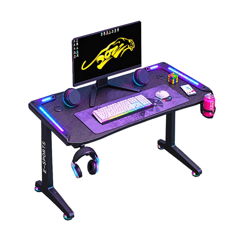 GADGETON Z-10 RGB Flowing Light Gaming Desk - Black