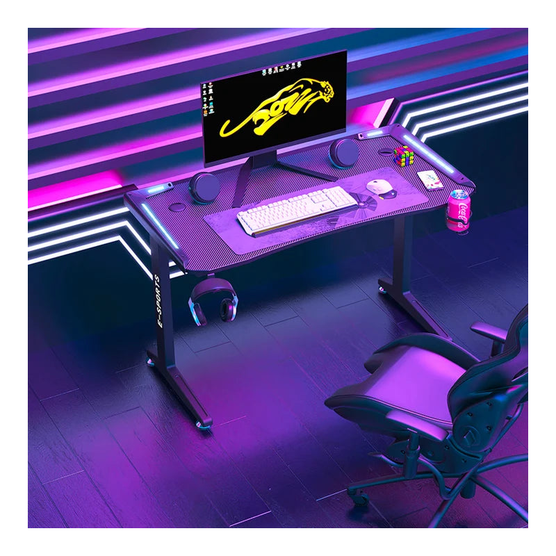 GADGETON Z-10 RGB Flowing Light Gaming Desk - Black