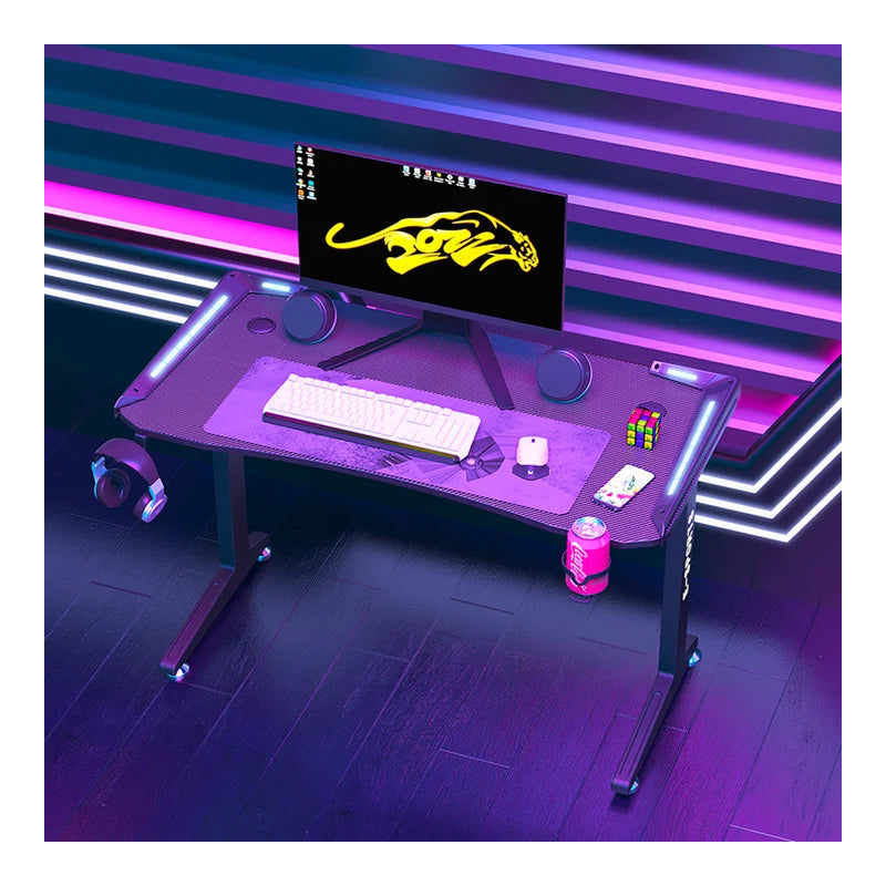 GADGETON Z-10 RGB Flowing Light Gaming Desk - Black