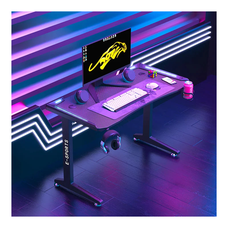 GADGETON Z-10 RGB Flowing Light Gaming Desk - Black