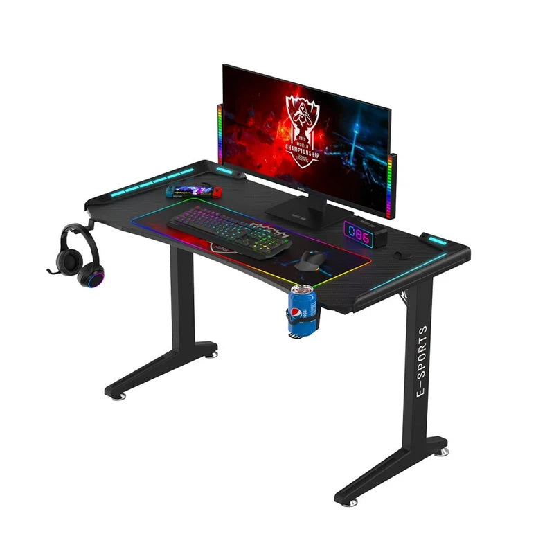 GADGETON Z-10 RGB Flowing Light Gaming Desk - Black