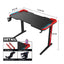 GADGETON T2-1200R RGB Flowing Light Gaming Desk - Black/Red