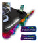 GADGETON T2-1200 RGB Flowing Light Gaming Desk - Black