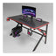 GADGETON D2105 K-Shaped Gaming Desk - Black/Red